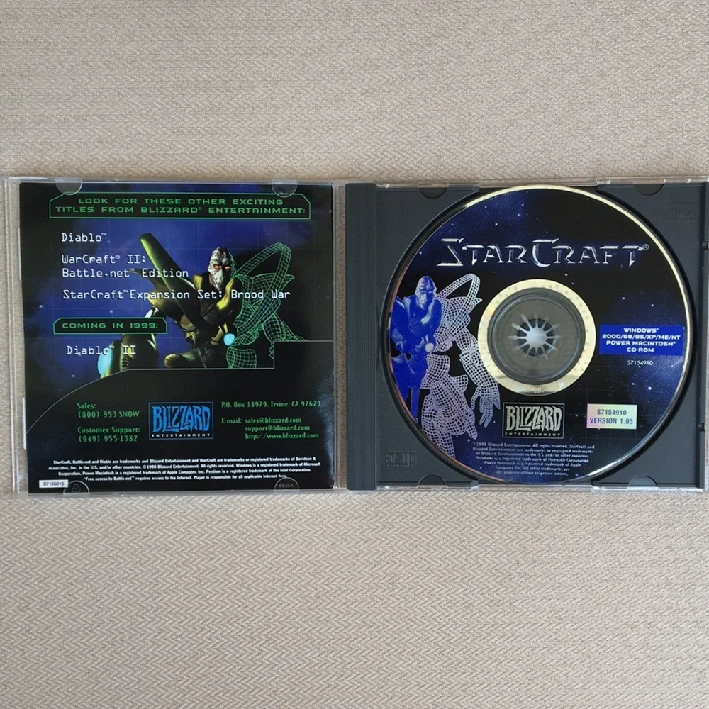 StarCraft and Expansion Set PC Game CDs